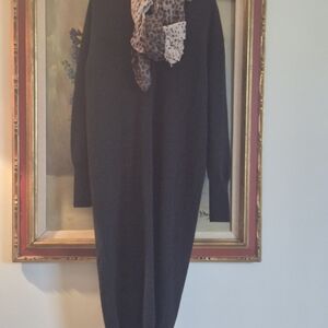 NAADAM Black Turtleneck Sweater Dress